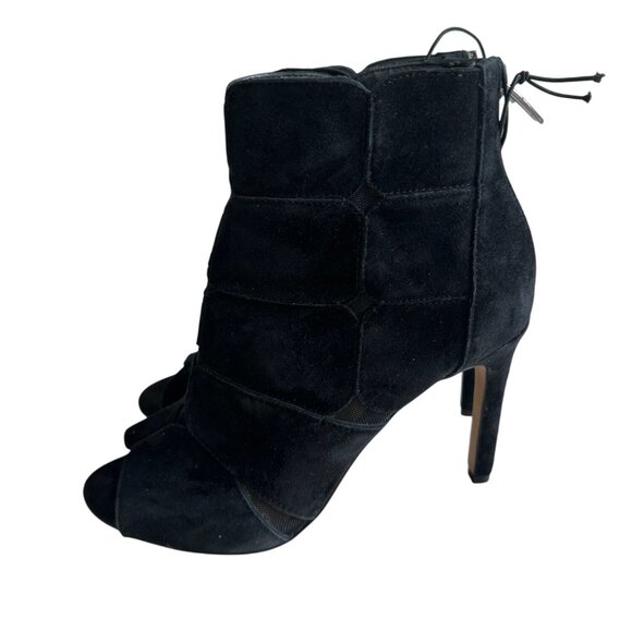 VINCE CAMUTO Kabrien Black Suede Booties Heels Size 6 - Picture 3 of 8